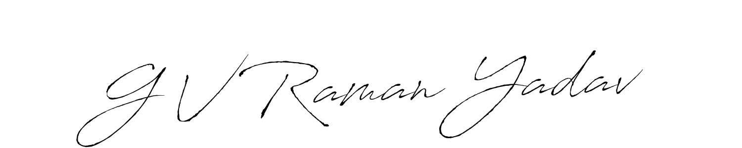 Make a beautiful signature design for name G V Raman Yadav. Use this online signature maker to create a handwritten signature for free. G V Raman Yadav signature style 6 images and pictures png
