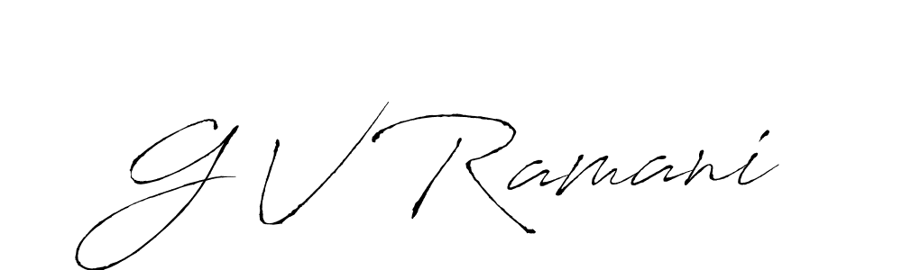 Design your own signature with our free online signature maker. With this signature software, you can create a handwritten (Antro_Vectra) signature for name G V Ramani. G V Ramani signature style 6 images and pictures png