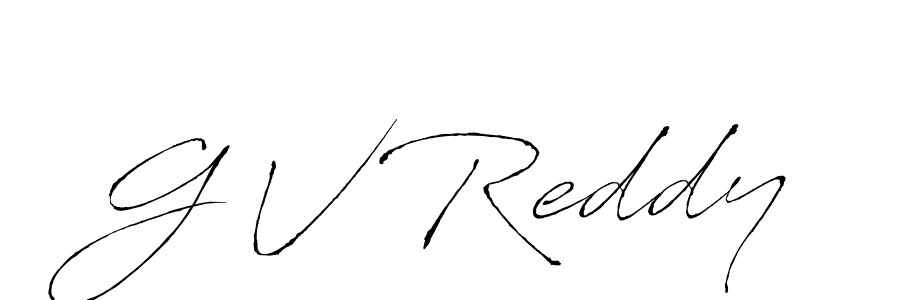 How to make G V Reddy signature? Antro_Vectra is a professional autograph style. Create handwritten signature for G V Reddy name. G V Reddy signature style 6 images and pictures png