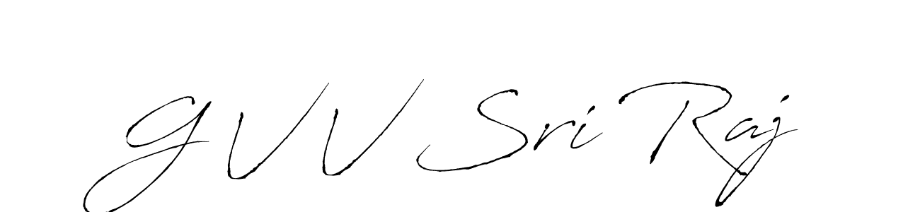 The best way (Antro_Vectra) to make a short signature is to pick only two or three words in your name. The name G V V Sri Raj include a total of six letters. For converting this name. G V V Sri Raj signature style 6 images and pictures png