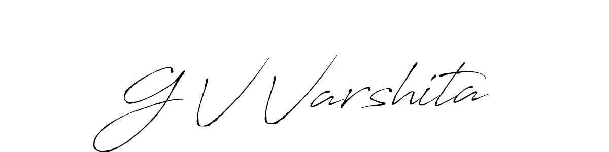 Design your own signature with our free online signature maker. With this signature software, you can create a handwritten (Antro_Vectra) signature for name G V Varshita. G V Varshita signature style 6 images and pictures png