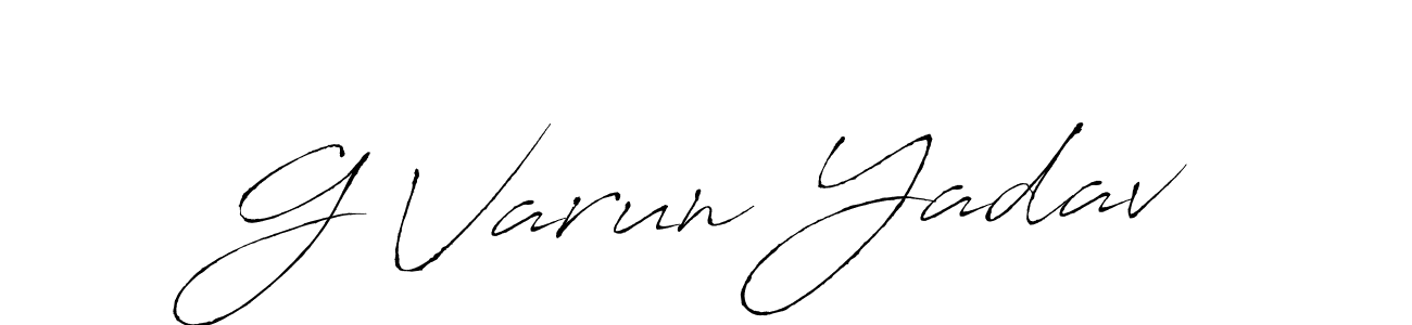 This is the best signature style for the G Varun Yadav name. Also you like these signature font (Antro_Vectra). Mix name signature. G Varun Yadav signature style 6 images and pictures png