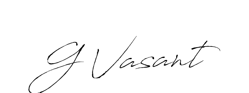 Design your own signature with our free online signature maker. With this signature software, you can create a handwritten (Antro_Vectra) signature for name G Vasant. G Vasant signature style 6 images and pictures png