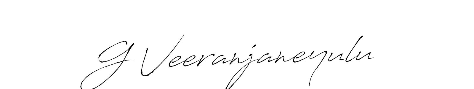 The best way (Antro_Vectra) to make a short signature is to pick only two or three words in your name. The name G Veeranjaneyulu include a total of six letters. For converting this name. G Veeranjaneyulu signature style 6 images and pictures png