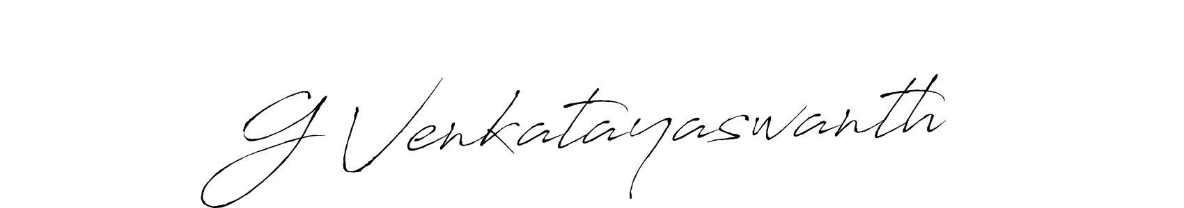 Make a beautiful signature design for name G Venkatayaswanth. With this signature (Antro_Vectra) style, you can create a handwritten signature for free. G Venkatayaswanth signature style 6 images and pictures png