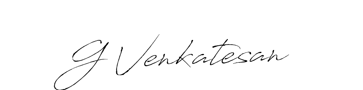 Make a beautiful signature design for name G Venkatesan. With this signature (Antro_Vectra) style, you can create a handwritten signature for free. G Venkatesan signature style 6 images and pictures png