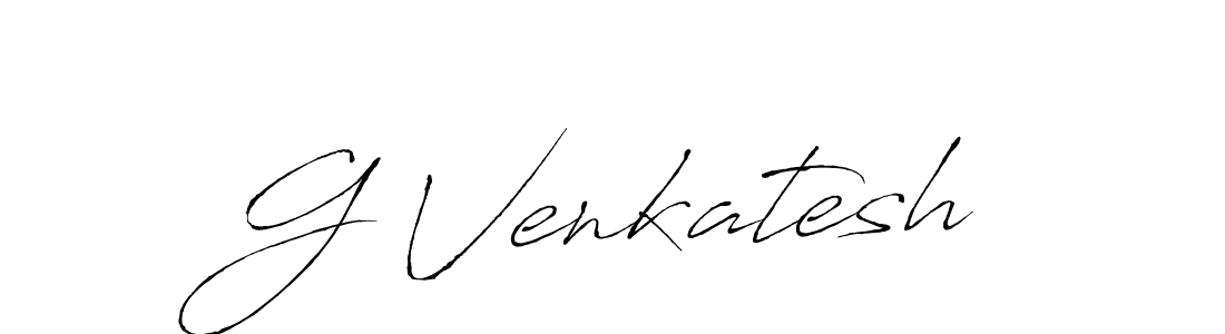 Make a beautiful signature design for name G Venkatesh. With this signature (Antro_Vectra) style, you can create a handwritten signature for free. G Venkatesh signature style 6 images and pictures png