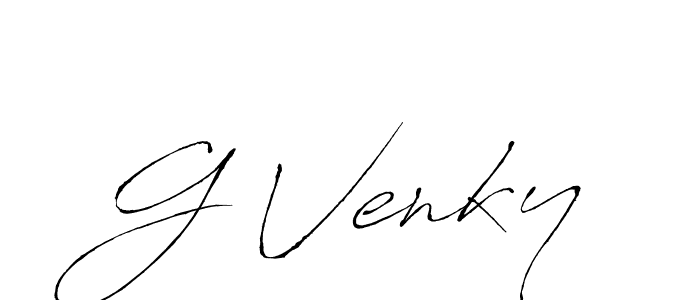 Make a beautiful signature design for name G Venky. With this signature (Antro_Vectra) style, you can create a handwritten signature for free. G Venky signature style 6 images and pictures png