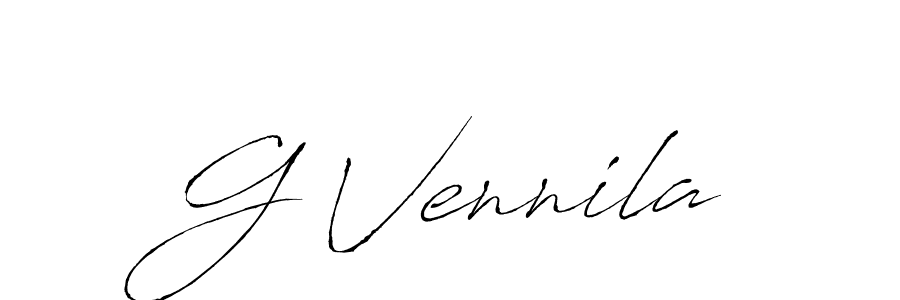 How to make G Vennila signature? Antro_Vectra is a professional autograph style. Create handwritten signature for G Vennila name. G Vennila signature style 6 images and pictures png