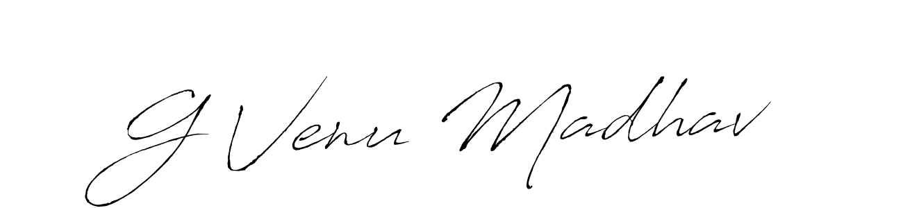 Make a beautiful signature design for name G Venu Madhav. With this signature (Antro_Vectra) style, you can create a handwritten signature for free. G Venu Madhav signature style 6 images and pictures png