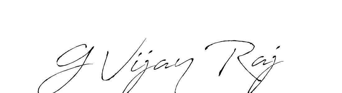 How to make G Vijay Raj name signature. Use Antro_Vectra style for creating short signs online. This is the latest handwritten sign. G Vijay Raj signature style 6 images and pictures png