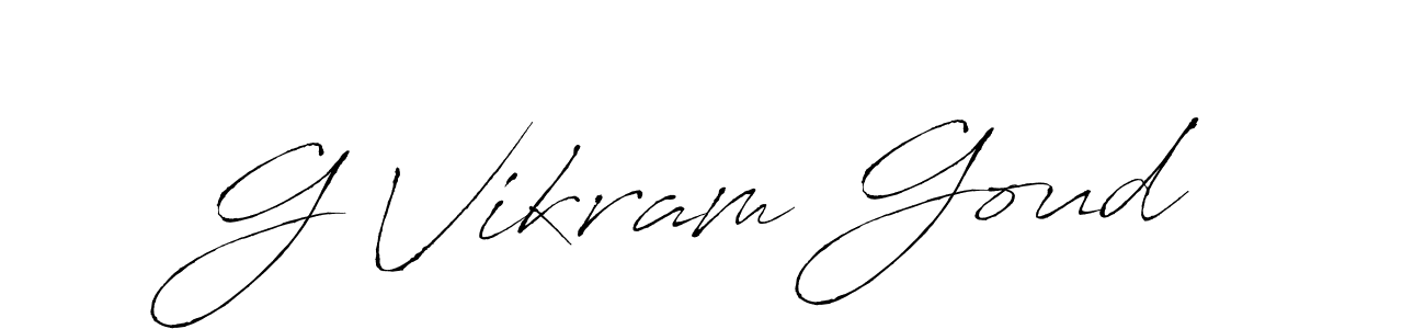 Use a signature maker to create a handwritten signature online. With this signature software, you can design (Antro_Vectra) your own signature for name G Vikram Goud. G Vikram Goud signature style 6 images and pictures png