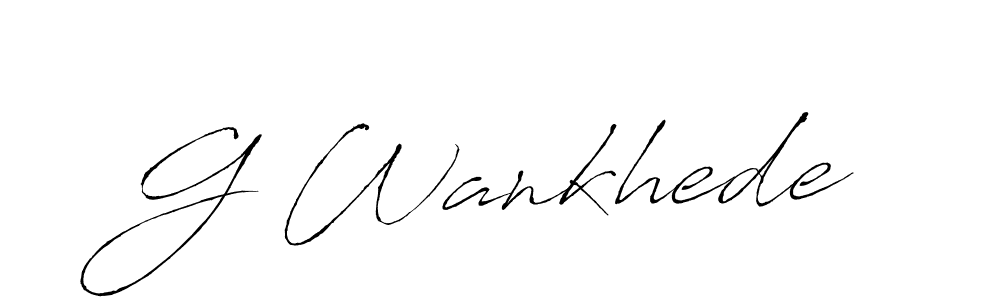 if you are searching for the best signature style for your name G Wankhede. so please give up your signature search. here we have designed multiple signature styles  using Antro_Vectra. G Wankhede signature style 6 images and pictures png