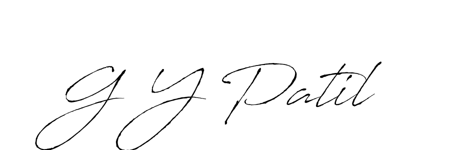 Make a beautiful signature design for name G Y Patil. With this signature (Antro_Vectra) style, you can create a handwritten signature for free. G Y Patil signature style 6 images and pictures png