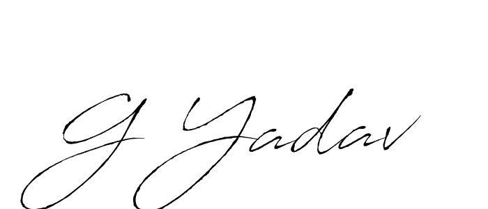 G Yadav stylish signature style. Best Handwritten Sign (Antro_Vectra) for my name. Handwritten Signature Collection Ideas for my name G Yadav. G Yadav signature style 6 images and pictures png