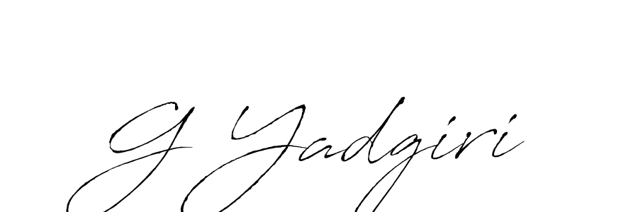 Make a beautiful signature design for name G Yadgiri. With this signature (Antro_Vectra) style, you can create a handwritten signature for free. G Yadgiri signature style 6 images and pictures png