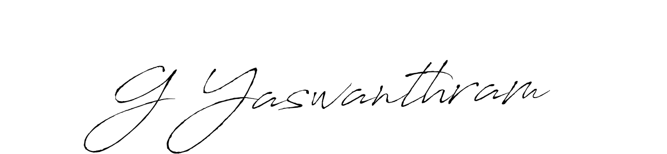 Design your own signature with our free online signature maker. With this signature software, you can create a handwritten (Antro_Vectra) signature for name G Yaswanthram. G Yaswanthram signature style 6 images and pictures png