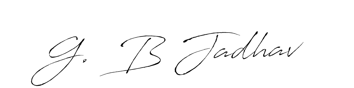 if you are searching for the best signature style for your name G.  B Jadhav. so please give up your signature search. here we have designed multiple signature styles  using Antro_Vectra. G.  B Jadhav signature style 6 images and pictures png