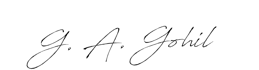 You can use this online signature creator to create a handwritten signature for the name G. A. Gohil. This is the best online autograph maker. G. A. Gohil signature style 6 images and pictures png