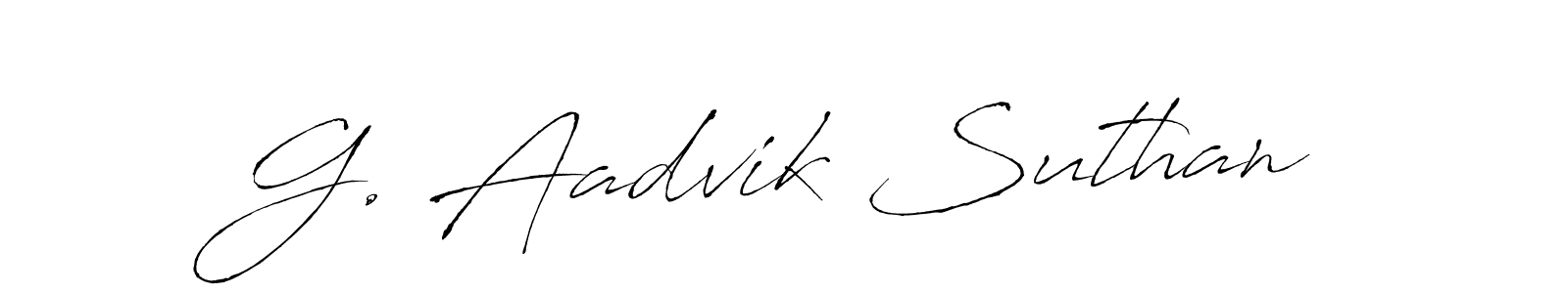 It looks lik you need a new signature style for name G. Aadvik Suthan. Design unique handwritten (Antro_Vectra) signature with our free signature maker in just a few clicks. G. Aadvik Suthan signature style 6 images and pictures png