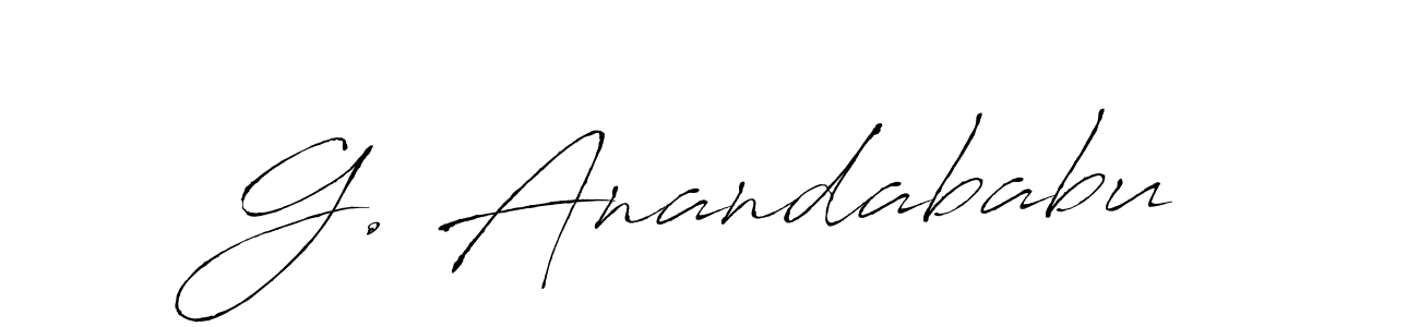 Design your own signature with our free online signature maker. With this signature software, you can create a handwritten (Antro_Vectra) signature for name G. Anandababu. G. Anandababu signature style 6 images and pictures png