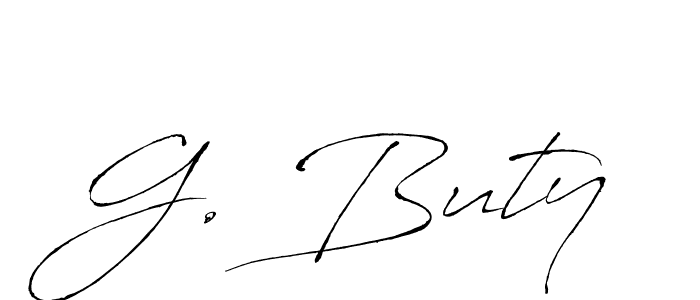 How to make G. Buty signature? Antro_Vectra is a professional autograph style. Create handwritten signature for G. Buty name. G. Buty signature style 6 images and pictures png