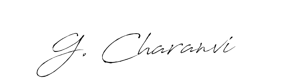 The best way (Antro_Vectra) to make a short signature is to pick only two or three words in your name. The name G. Charanvi include a total of six letters. For converting this name. G. Charanvi signature style 6 images and pictures png