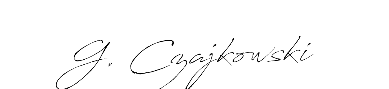 How to make G. Czajkowski signature? Antro_Vectra is a professional autograph style. Create handwritten signature for G. Czajkowski name. G. Czajkowski signature style 6 images and pictures png