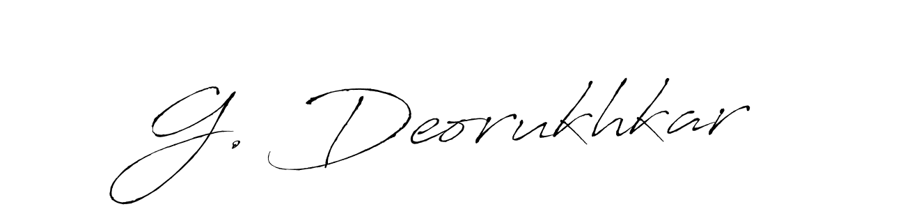 Make a beautiful signature design for name G. Deorukhkar. With this signature (Antro_Vectra) style, you can create a handwritten signature for free. G. Deorukhkar signature style 6 images and pictures png