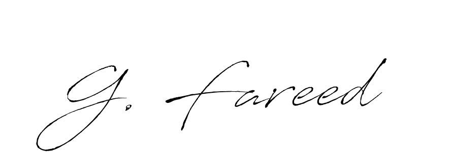 G. Fareed stylish signature style. Best Handwritten Sign (Antro_Vectra) for my name. Handwritten Signature Collection Ideas for my name G. Fareed. G. Fareed signature style 6 images and pictures png