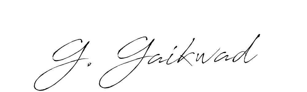 How to make G. Gaikwad name signature. Use Antro_Vectra style for creating short signs online. This is the latest handwritten sign. G. Gaikwad signature style 6 images and pictures png