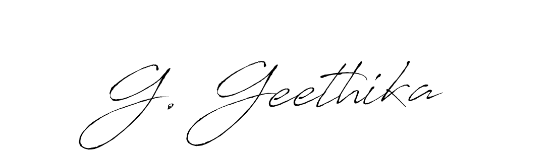 Make a beautiful signature design for name G. Geethika. With this signature (Antro_Vectra) style, you can create a handwritten signature for free. G. Geethika signature style 6 images and pictures png