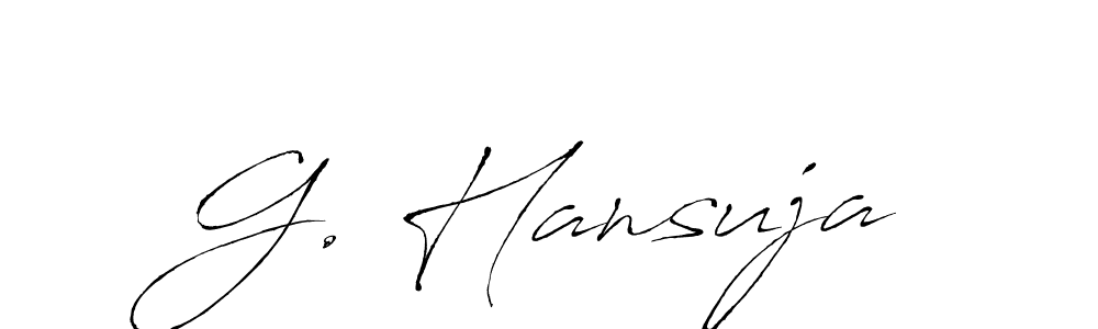 Design your own signature with our free online signature maker. With this signature software, you can create a handwritten (Antro_Vectra) signature for name G. Hansuja. G. Hansuja signature style 6 images and pictures png