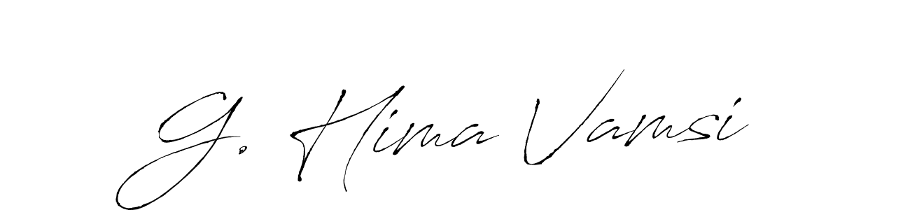 You should practise on your own different ways (Antro_Vectra) to write your name (G. Hima Vamsi) in signature. don't let someone else do it for you. G. Hima Vamsi signature style 6 images and pictures png