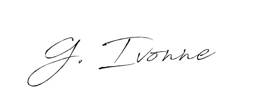 The best way (Antro_Vectra) to make a short signature is to pick only two or three words in your name. The name G. Ivonne include a total of six letters. For converting this name. G. Ivonne signature style 6 images and pictures png