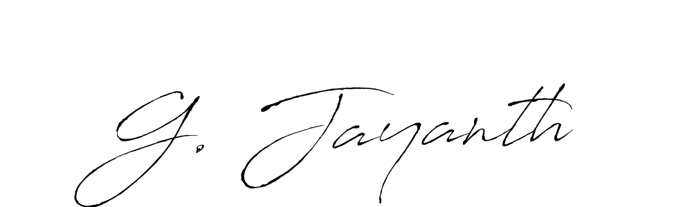 Make a beautiful signature design for name G. Jayanth. With this signature (Antro_Vectra) style, you can create a handwritten signature for free. G. Jayanth signature style 6 images and pictures png