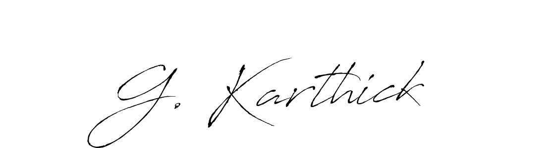 Design your own signature with our free online signature maker. With this signature software, you can create a handwritten (Antro_Vectra) signature for name G. Karthick. G. Karthick signature style 6 images and pictures png