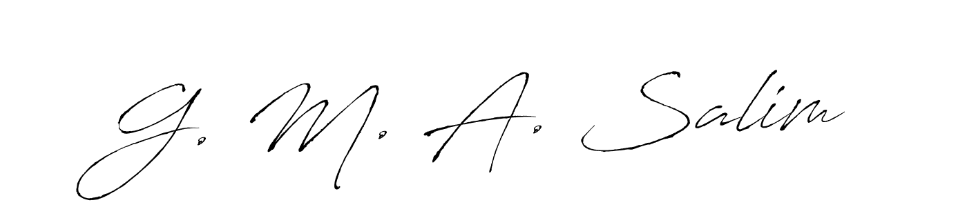 It looks lik you need a new signature style for name G. M. A. Salim. Design unique handwritten (Antro_Vectra) signature with our free signature maker in just a few clicks. G. M. A. Salim signature style 6 images and pictures png