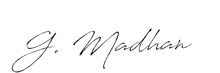 Similarly Antro_Vectra is the best handwritten signature design. Signature creator online .You can use it as an online autograph creator for name G. Madhan. G. Madhan signature style 6 images and pictures png