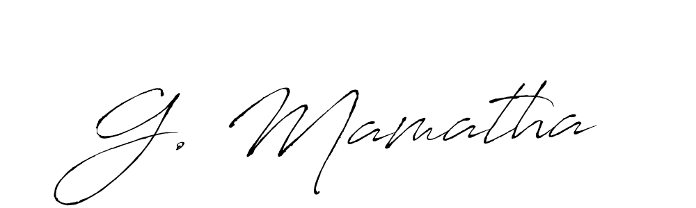 Create a beautiful signature design for name G. Mamatha. With this signature (Antro_Vectra) fonts, you can make a handwritten signature for free. G. Mamatha signature style 6 images and pictures png