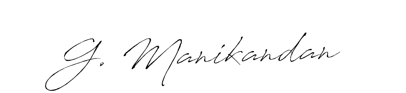 Design your own signature with our free online signature maker. With this signature software, you can create a handwritten (Antro_Vectra) signature for name G. Manikandan. G. Manikandan signature style 6 images and pictures png