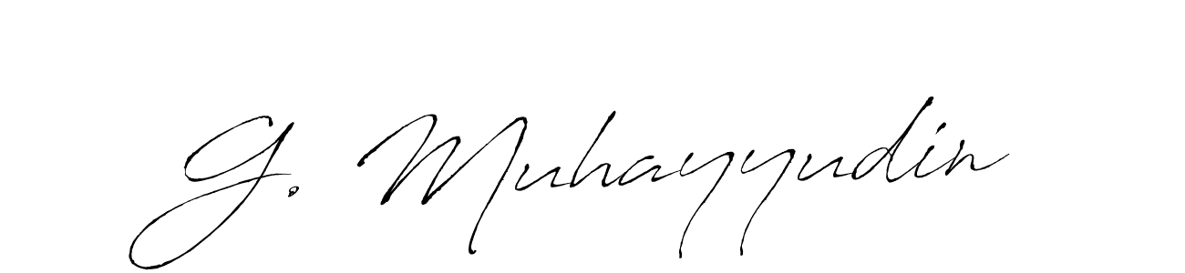 Use a signature maker to create a handwritten signature online. With this signature software, you can design (Antro_Vectra) your own signature for name G. Muhayyudin. G. Muhayyudin signature style 6 images and pictures png