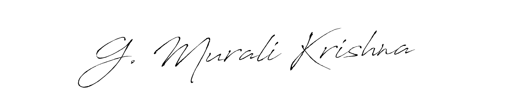 How to make G. Murali Krishna name signature. Use Antro_Vectra style for creating short signs online. This is the latest handwritten sign. G. Murali Krishna signature style 6 images and pictures png