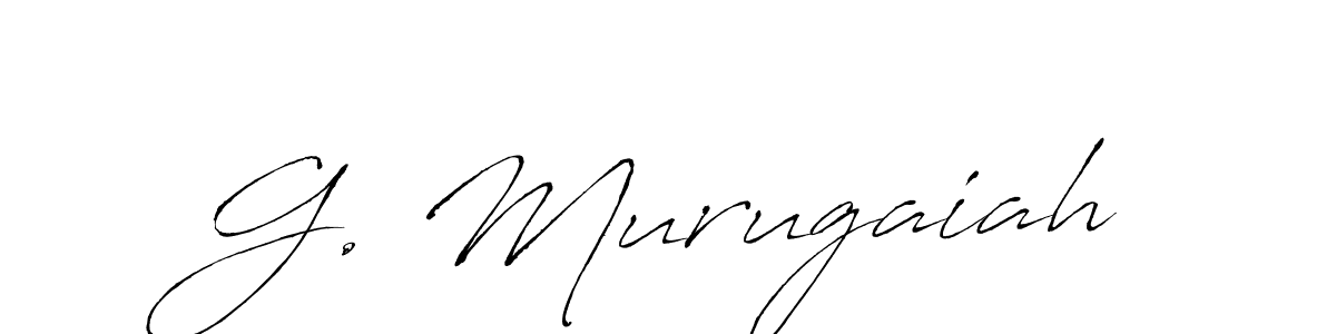 How to make G. Murugaiah name signature. Use Antro_Vectra style for creating short signs online. This is the latest handwritten sign. G. Murugaiah signature style 6 images and pictures png