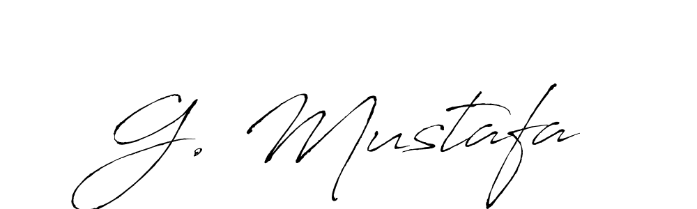 How to make G. Mustafa name signature. Use Antro_Vectra style for creating short signs online. This is the latest handwritten sign. G. Mustafa signature style 6 images and pictures png