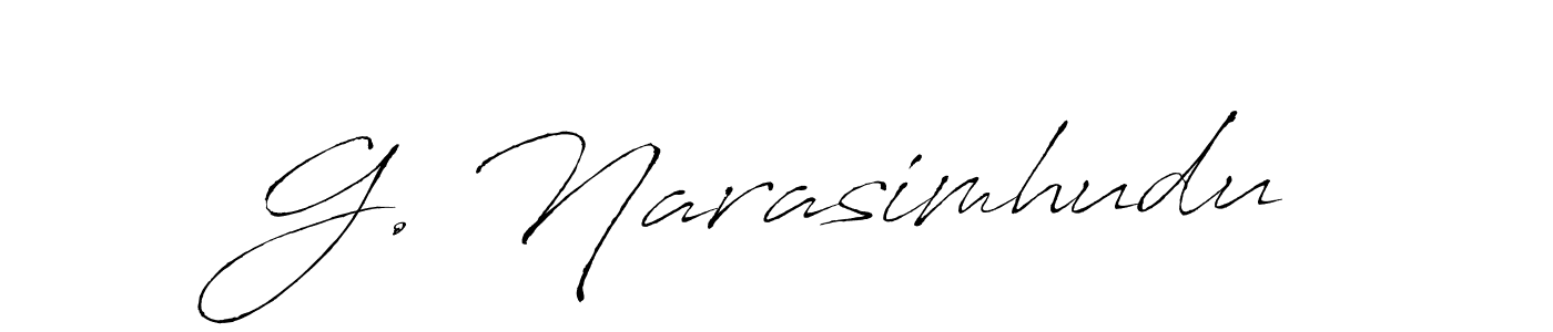 Create a beautiful signature design for name G. Narasimhudu. With this signature (Antro_Vectra) fonts, you can make a handwritten signature for free. G. Narasimhudu signature style 6 images and pictures png