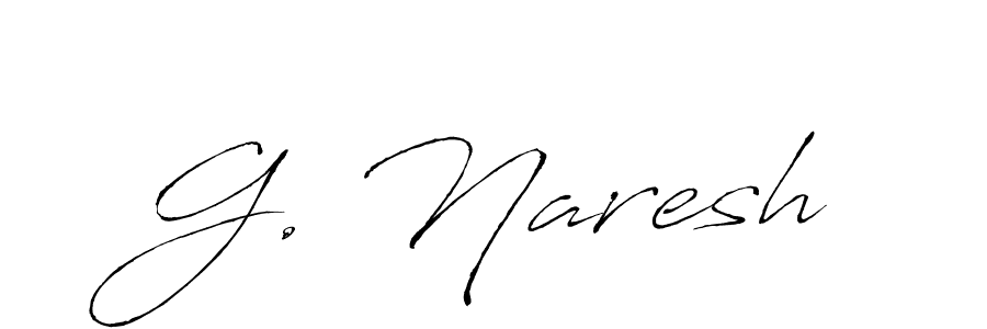 Make a beautiful signature design for name G. Naresh. With this signature (Antro_Vectra) style, you can create a handwritten signature for free. G. Naresh signature style 6 images and pictures png