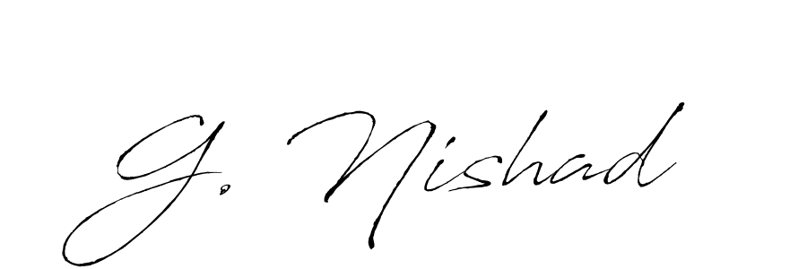 G. Nishad stylish signature style. Best Handwritten Sign (Antro_Vectra) for my name. Handwritten Signature Collection Ideas for my name G. Nishad. G. Nishad signature style 6 images and pictures png