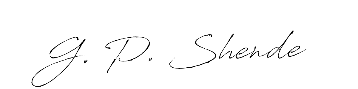 Design your own signature with our free online signature maker. With this signature software, you can create a handwritten (Antro_Vectra) signature for name G. P. Shende. G. P. Shende signature style 6 images and pictures png