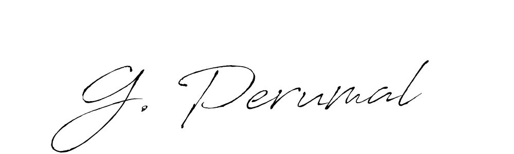 How to make G. Perumal name signature. Use Antro_Vectra style for creating short signs online. This is the latest handwritten sign. G. Perumal signature style 6 images and pictures png